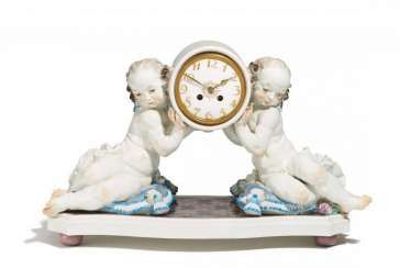 Large pendulum CLOCK WITH CHERUBS. Meissen. 1924-1934. Model P. Scheurich, 1919. #Sets #Teasets #Porcelainsets #Antiqueplates #Plates #Wallplates #Figures #Porcelainfigurines #porcelain