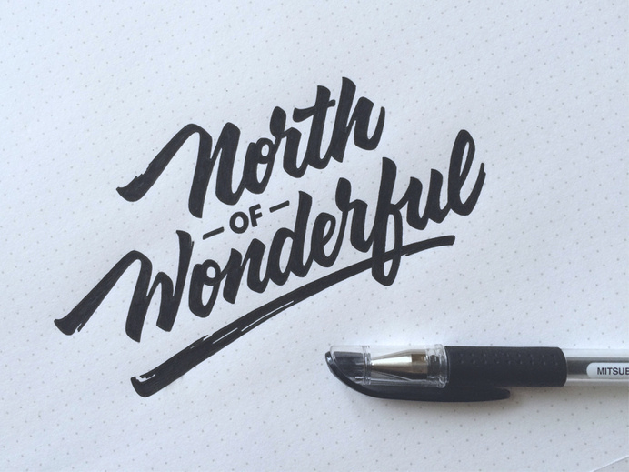 North of Wonderful #calligraphy #lettering #type #logo #hand #typography