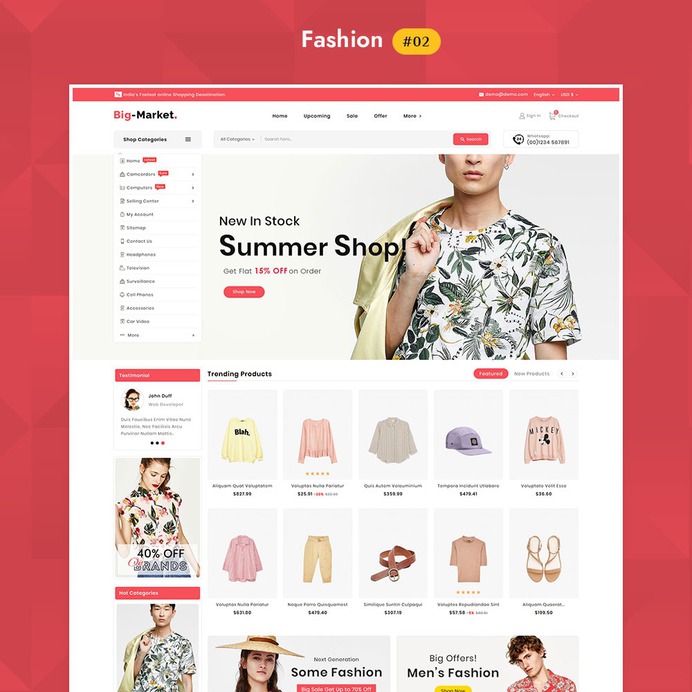 #Fashion #BigMarket #Multipurpose #Mega Store - #Prestashop #Responsive #Theme | #TemplateTrip #eCommerce #Website #Design #Template