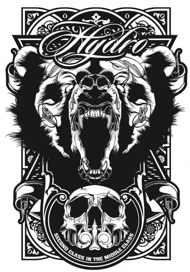 Back in Black « Hydro74 || Digital Chaos Perfected. #bear #illustration #hydro #skull