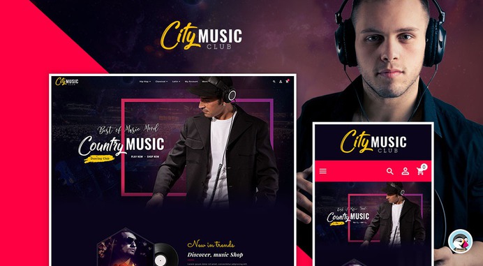 #City #Music - #Instrument & Club - #Prestashop #Responsive #Theme | #TemplateTrip #eCommerce #Website #Design #Template