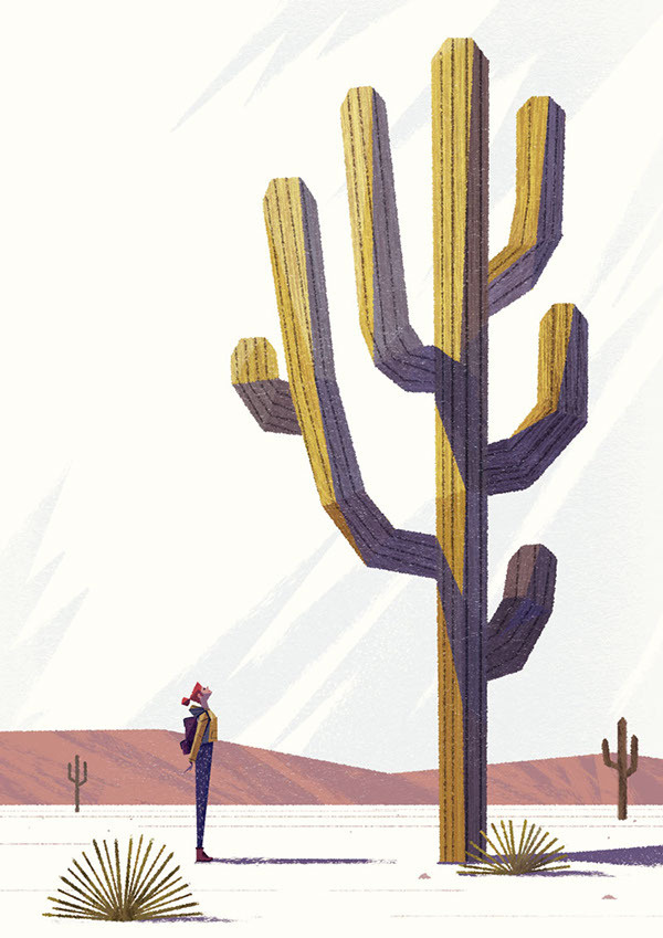 Girl and cactus #flouw #benjamin #illustration