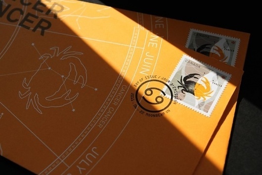 Postes Canada - Timbre le Cancer #stamp #design #neat #illustration #paprika