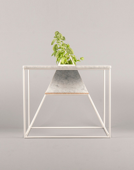 Varia — Design & photography related inspiration #geometry #grow #sputnik #marble #table #plant