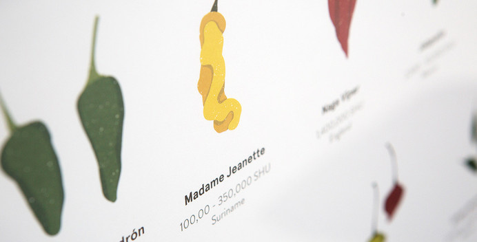 Famous Chili Fruits Poster | OhPosters #interior #chilis #print #design #fruits #chili #poster #decoration