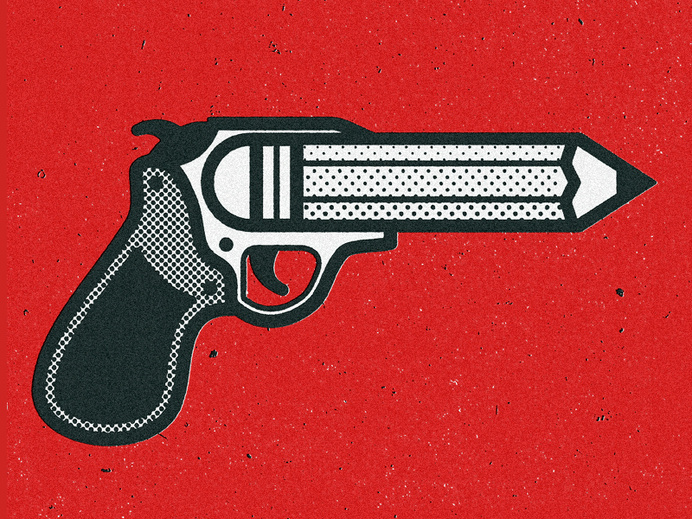 No.2 Original: http://ift.tt/10ezmIi #gun #illustration #pencil