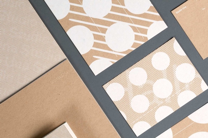 studio una graphic design branding logotype corporate identity germany mindsparkle mag designblog cardboard brown silk screen printing print