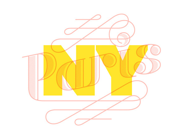 Paris New York 2011 branding #script #typography