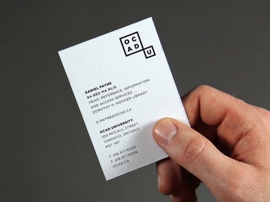 bruce mau design: new OCAD identity #stationary #of #ontario #design #college #bruce #art #and #mau