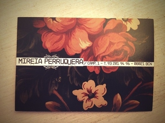 MIREIA PERRUQUERA hairdresser on the Behance Network #haircutting #business #mireia #cards #perruquera