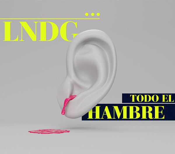 LNDG · Album Art #cd #music #cover #ear #liquid #3d #minimal #fluo
