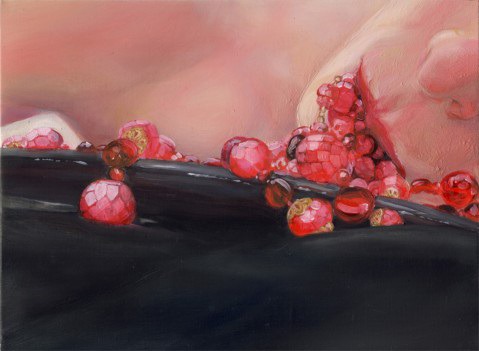 Scarlet Intent, 2005, oil on linen, 6.25 x 8.25 inches