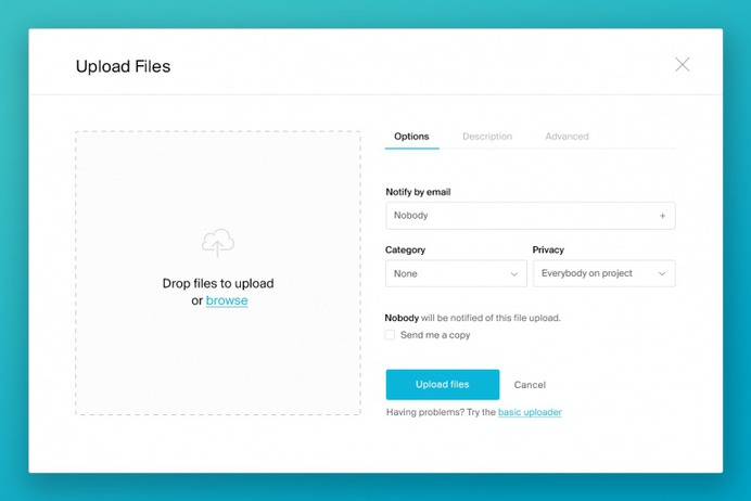 UI challenge: Upload Files Popup by Ana Sakač