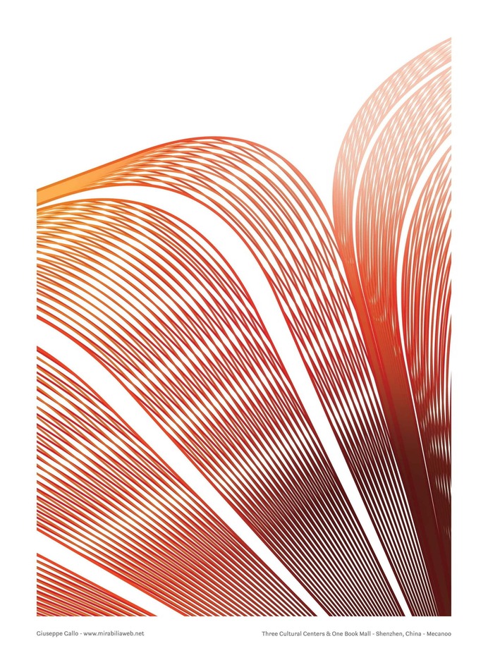 Poster of China Cultural Centers, design Giuseppe Gallo, Mecanoo Pattern poster Series