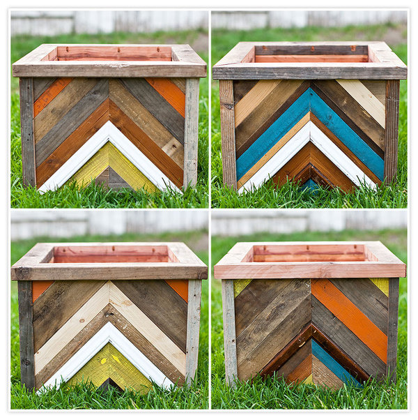 chevron-pattern-diy-planter-box-03 #wood