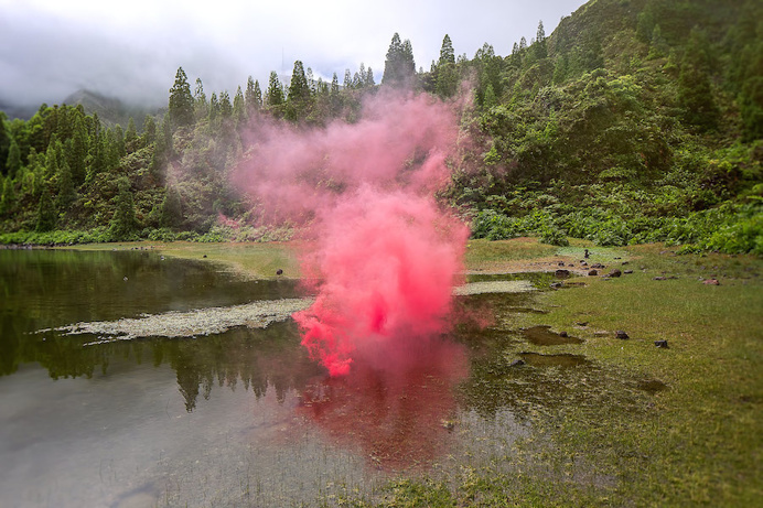 Colorful Smoke in European Landscapes