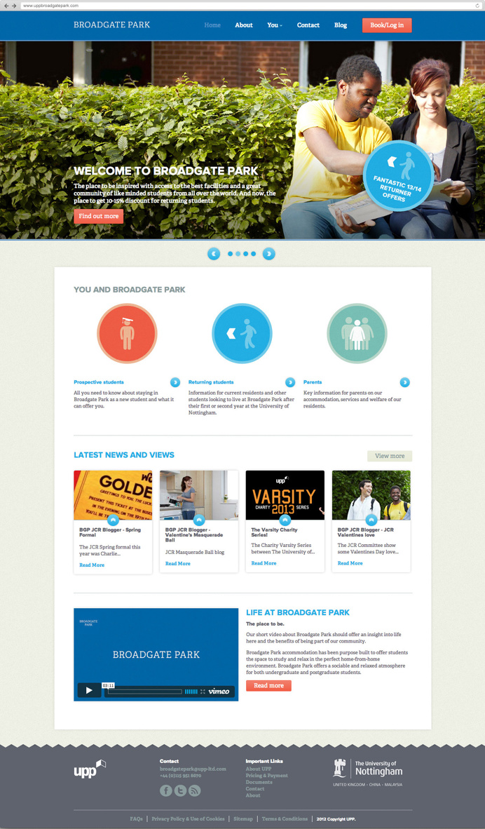 UPP Broadgate Park Web Design