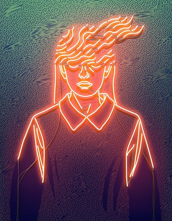 Vasya Kolotusha #pattern #illustration #gif #light #neon