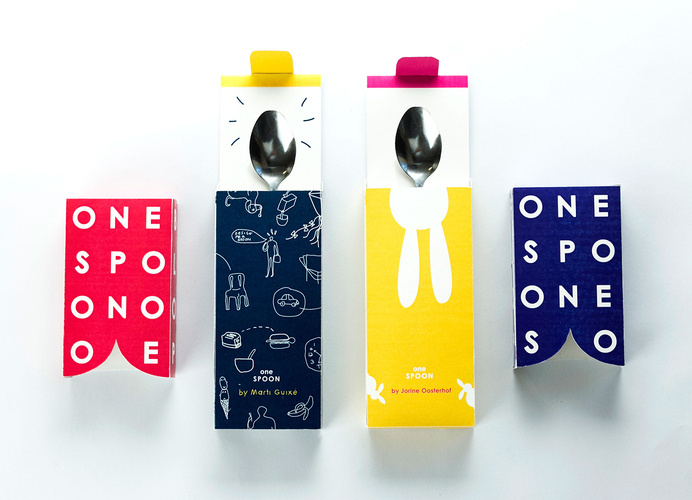 PACKAGING | ONESPOON on Behance #printed #colourful #happy #culinary #packaging #bold #box #fun #drawing