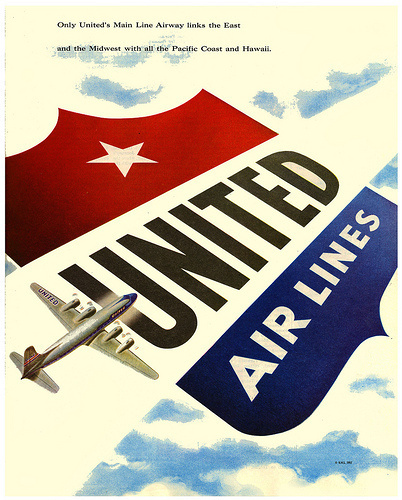 Highway In The Sky by paul.malon #lines #airplane #air #design #flying #illustration #united #america