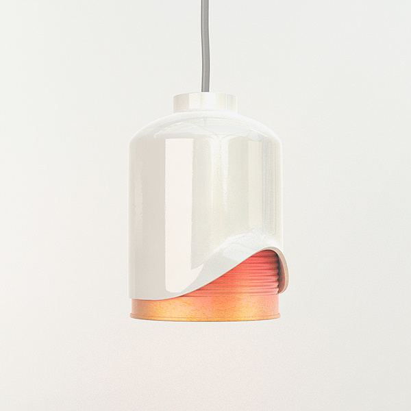 Woma lamp. food can plus ceramic #lamp #minimal