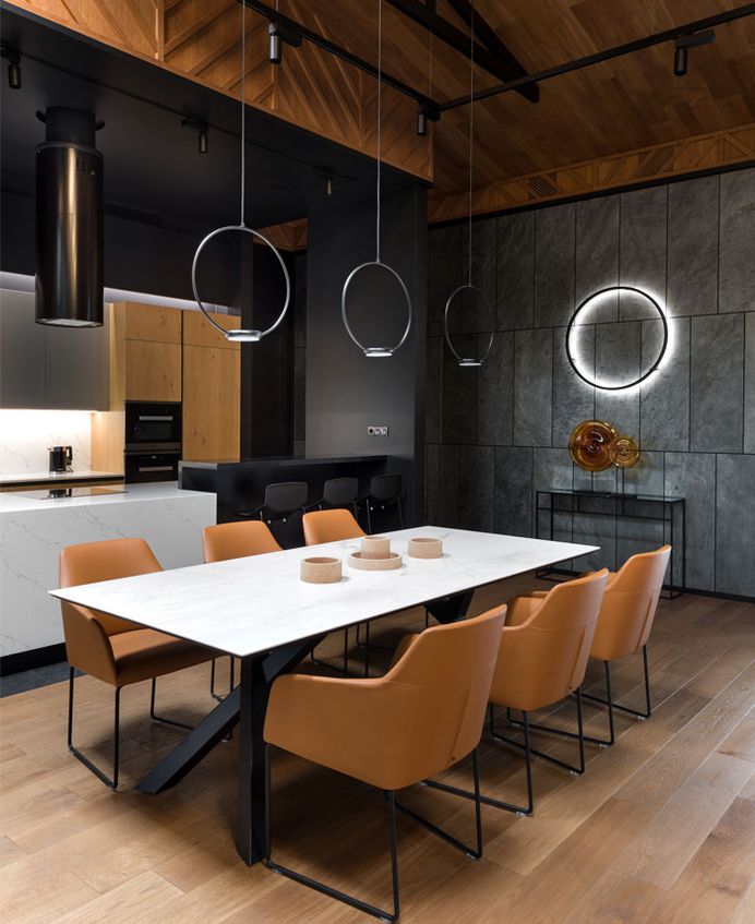Luxury Ukrainian Villa by Studio Denrakaev - InteriorZine #diningroom #table #chairs #interior #decor
