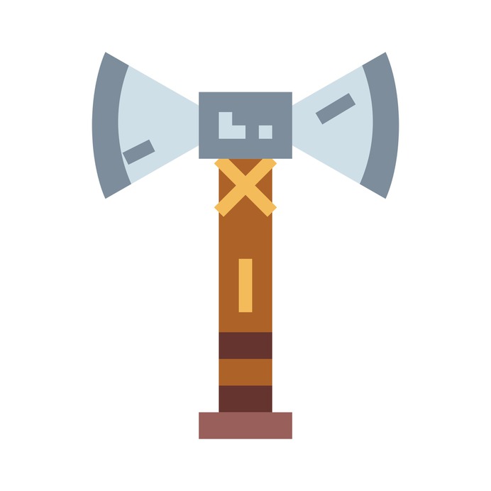 See more icon inspiration related to miscellaneous, blade, axe, battle, weapons, war and security on Flaticon.