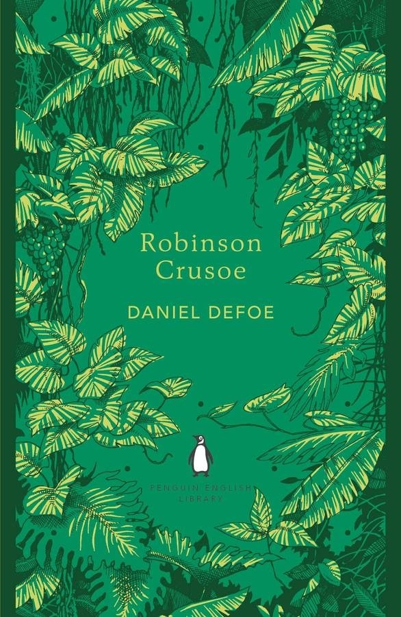 Cover for Robinson Crusoe by Daniel Defoe :: Penguin Books #defoe #print #books #robinson #cover #illustration #penguin #crusoe