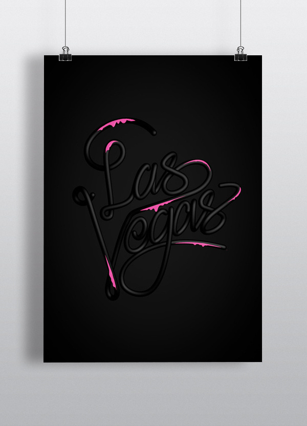 Show us your type - Las Vegas by JeanPierre Le Roux #lettering #cgi #design #poster #3d #typography