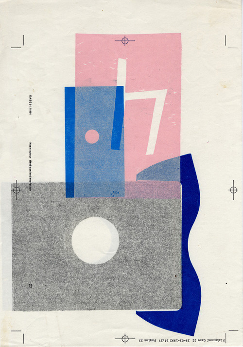 Karel Martens Untitled, circa 1992 letterpress monoprint on photocopy 8 ¼ x 11 ⅝ in. (209 x 295 mm) #illustration #prints #art