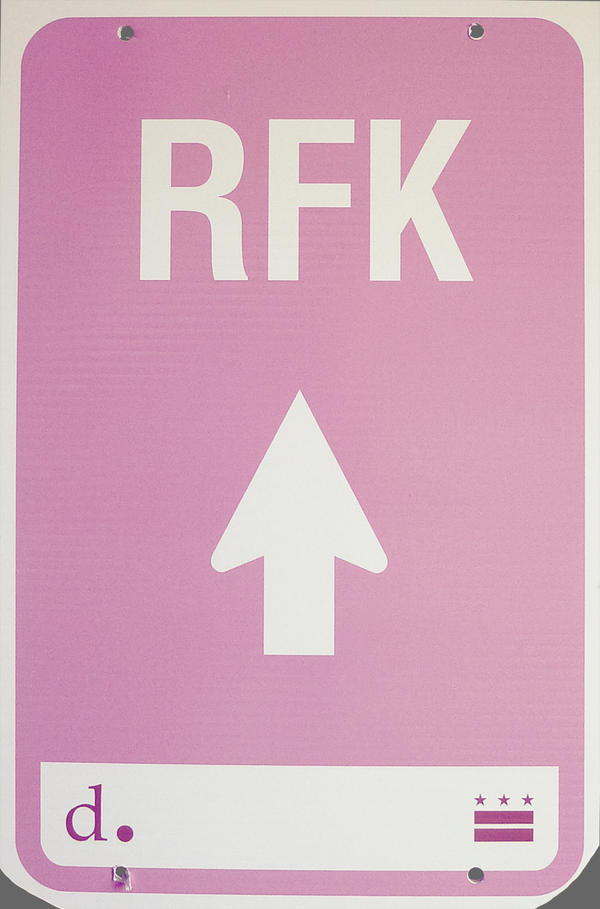 ddot RFK sign #pink #signage #ddot #typography