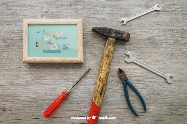 Tools and frame Free Psd. See more inspiration related to Frame, Mockup, Photo frame, Photo, Mock up, Tools, Hammer, Wrench, Up, Male, Screwdriver, Objects, Things, Composition, Mock, Pliers and Masculine on Freepik.
