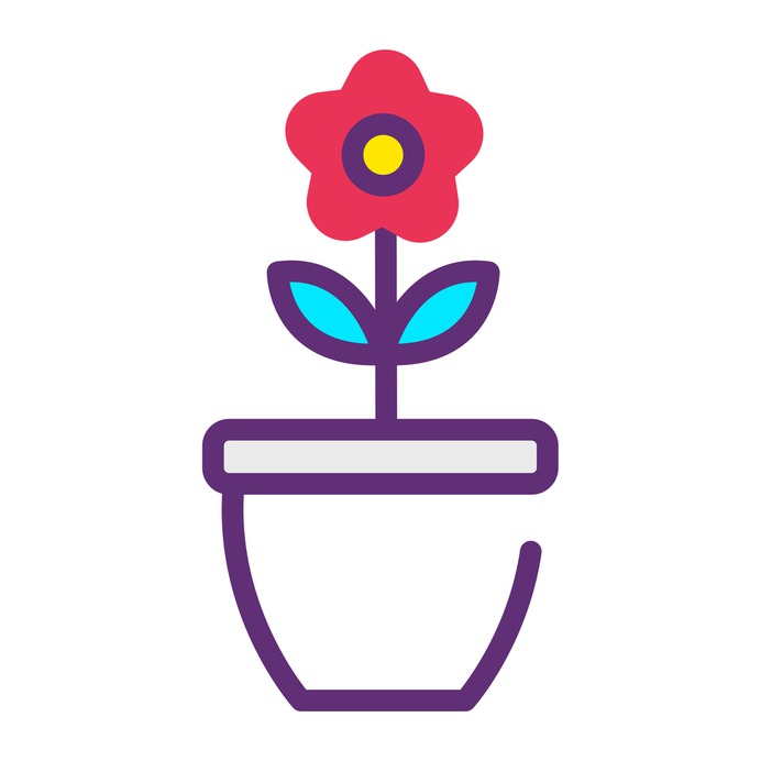 See more icon inspiration related to flower, pot, plant pot, farming and gardening, botanical, valentines day, garden, blossom, rose, wedding, flowers, petals and nature on Flaticon.