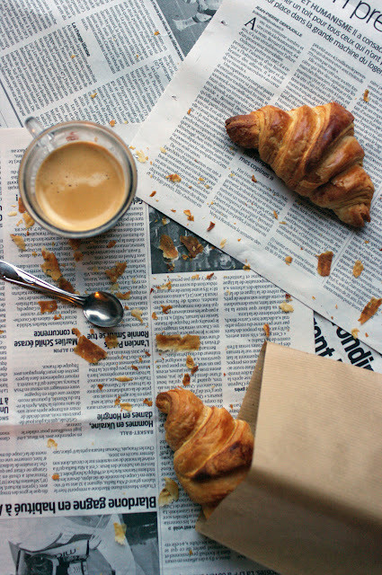 The Wandering Girl: Everything Everything, you know all about the growing #paris #newspaper #food #photography #croissant