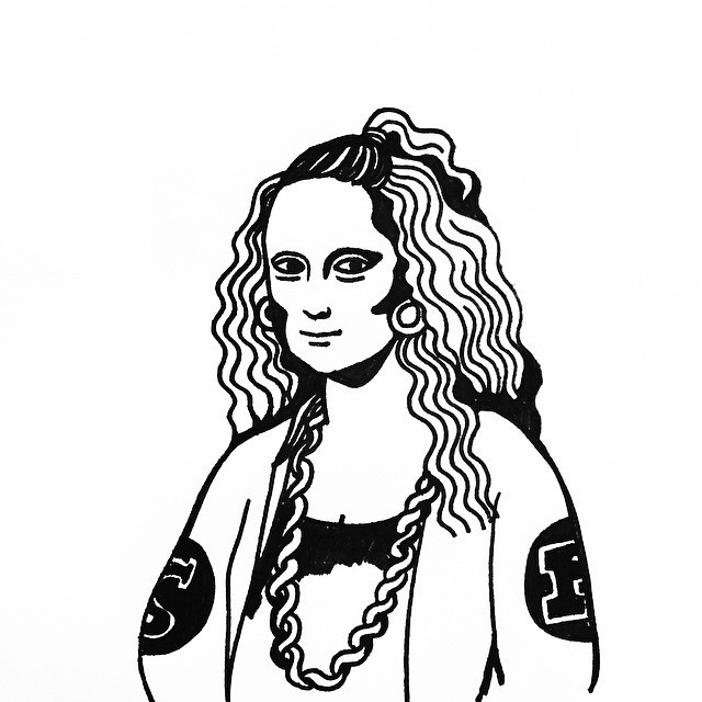 Mona Lisa Ratchet by Kim Michey #tattoo #monalisa #swag #kimmichey