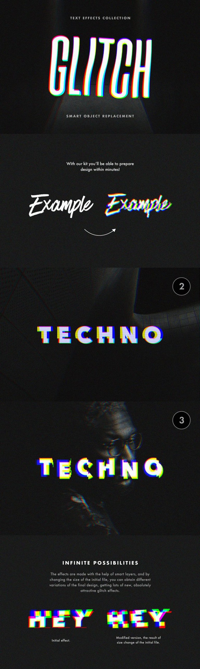 Glitch Text Effects Collection