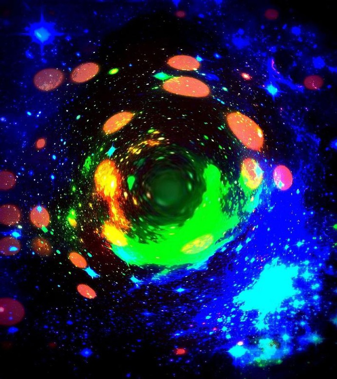 Black hole in the universe/ Phone Wallpaper #cosmic #space #warped #photomanipulation #etsy