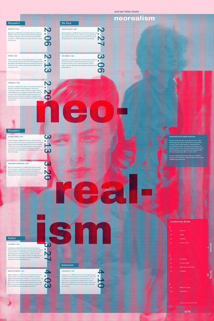 reorealism poster typography