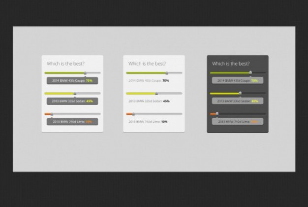 Colored poll with progress bars Free Psd. See more inspiration related to Bar, Psd, Progress bar, Progress, Horizontal, Bars, Colored, Poll and Multi on Freepik.