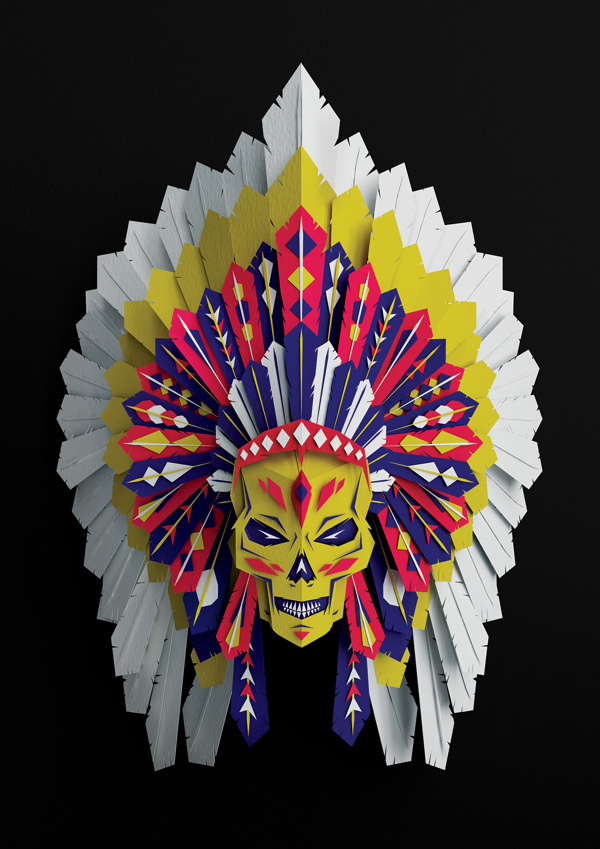 Native American Headdress on Behance #american #natives #chief #3d #native