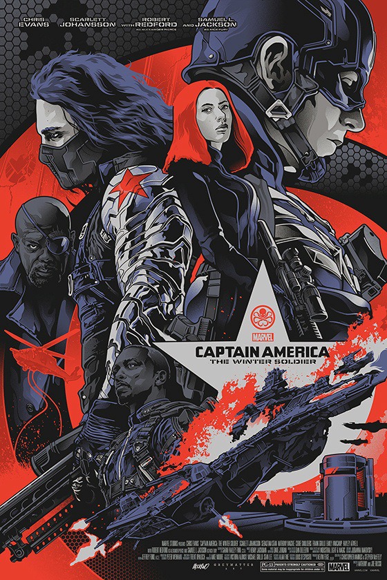 Captain America: Winter Soldier screenprint