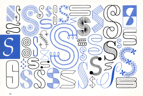 S, Embroidery Letterforms, Present and Correct