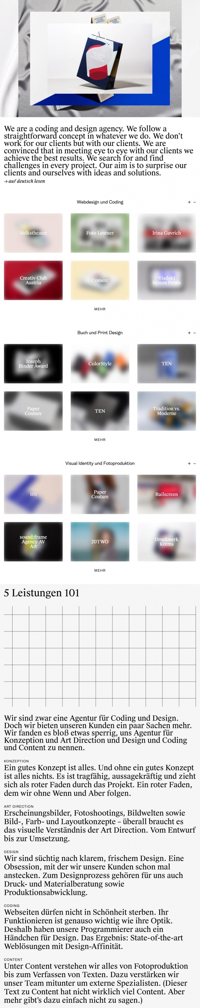 101 - Mindsparkle Mag - 101 is a vienna, austria, based agency specialising in Coding und Design. Their website is awarded as site of the da