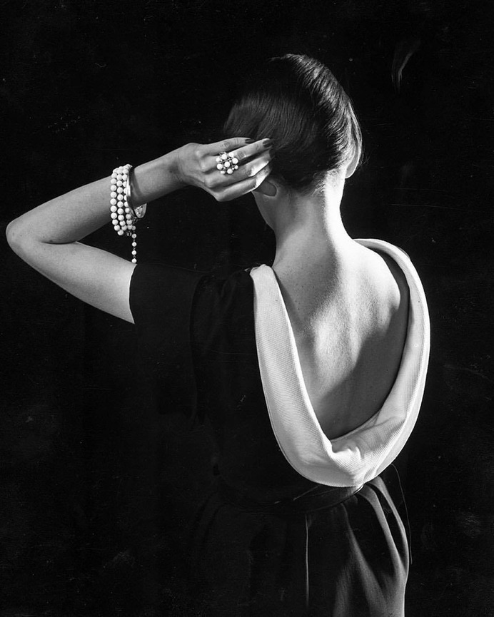 From the March 13, 1950 fashion feature "SPRING FASHIONS: A One-Woman Guided Tour To New Season's Clothes." The photo essay featured the legendary Dorian Leigh modeling the latest in 1950 fashion.