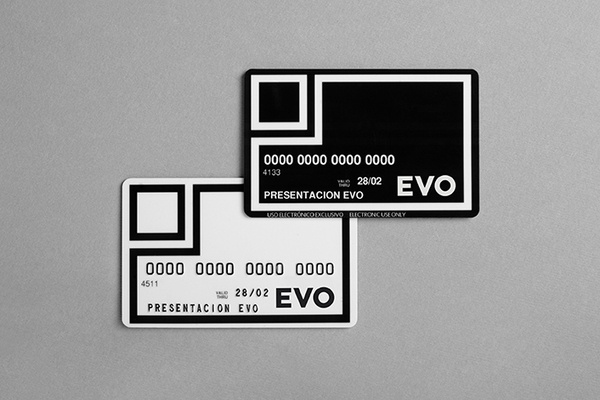 Evo – back to basics Saffron Brand Consultants #card #cards #credit #stationery