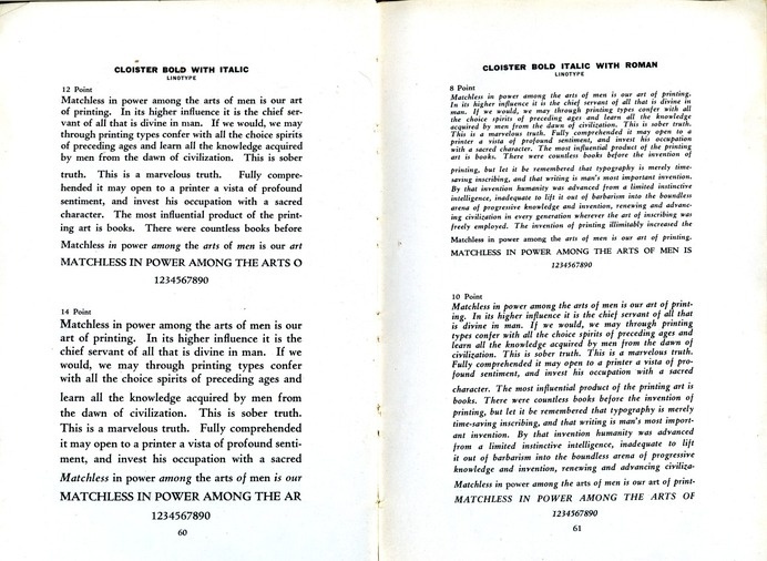 Cloister Bold type specimen #type #specimen