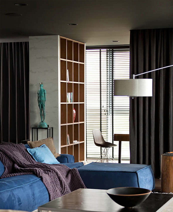Apartment in Dark Colors by InCube - #decor, #interior, #homedecor,