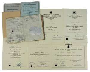 Certificate of probate of the staff of the II./ artillery-Regiment 129 corporal.
