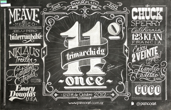 Trimarchi DG 2012 #blackboard #handrawn #illustrative #chalk #type