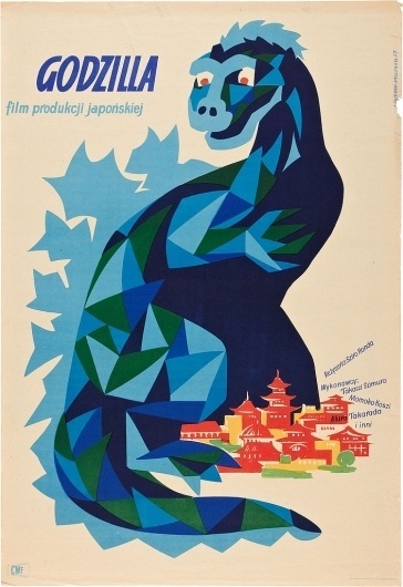 Polish Godzilla movie posters turn kaiju into high art #godzilla #poland #art #poster